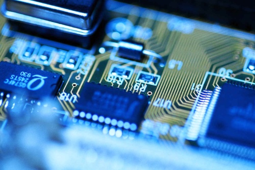 image of blue circuit board